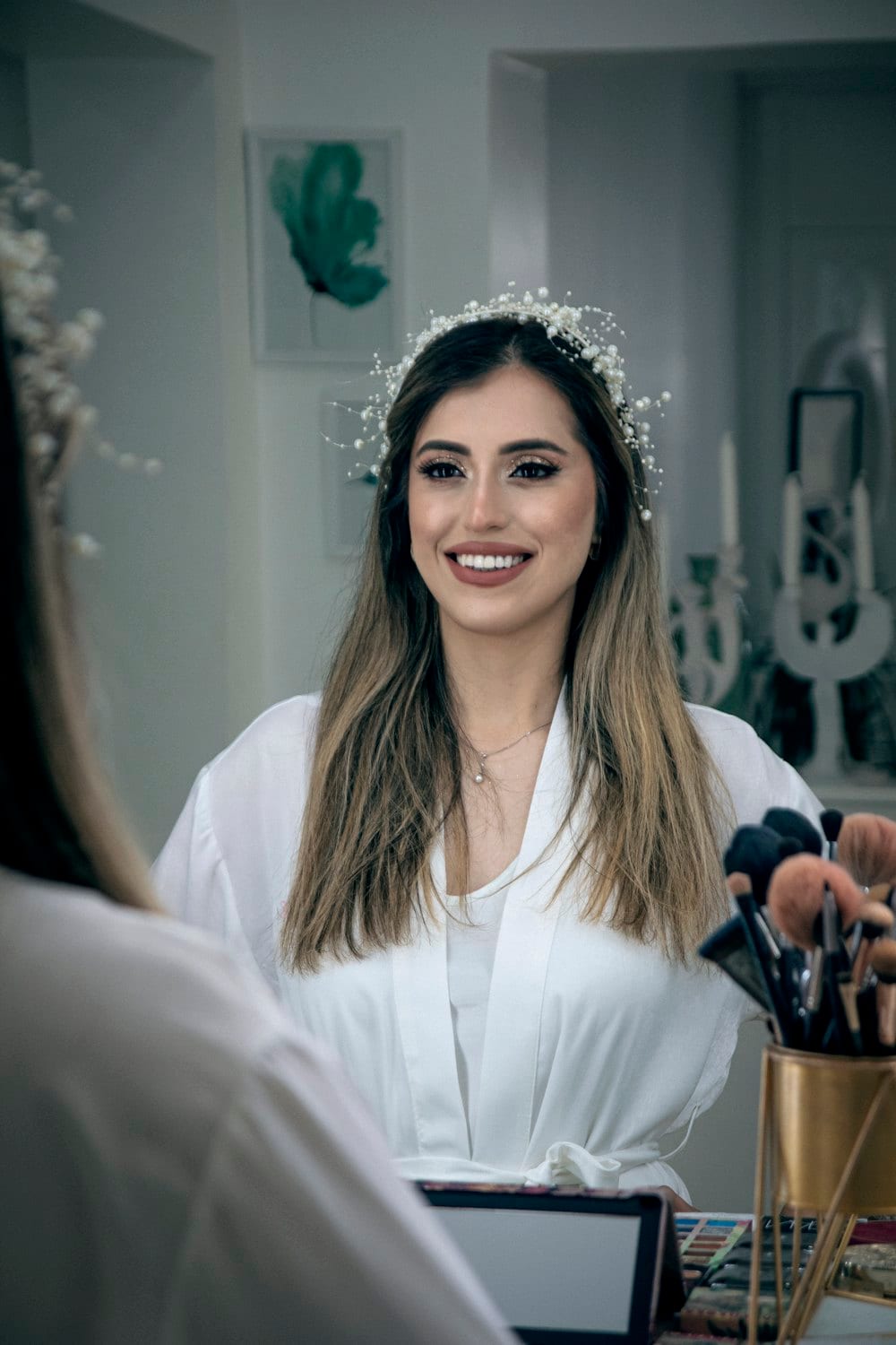 Clienta en un salón de belleza